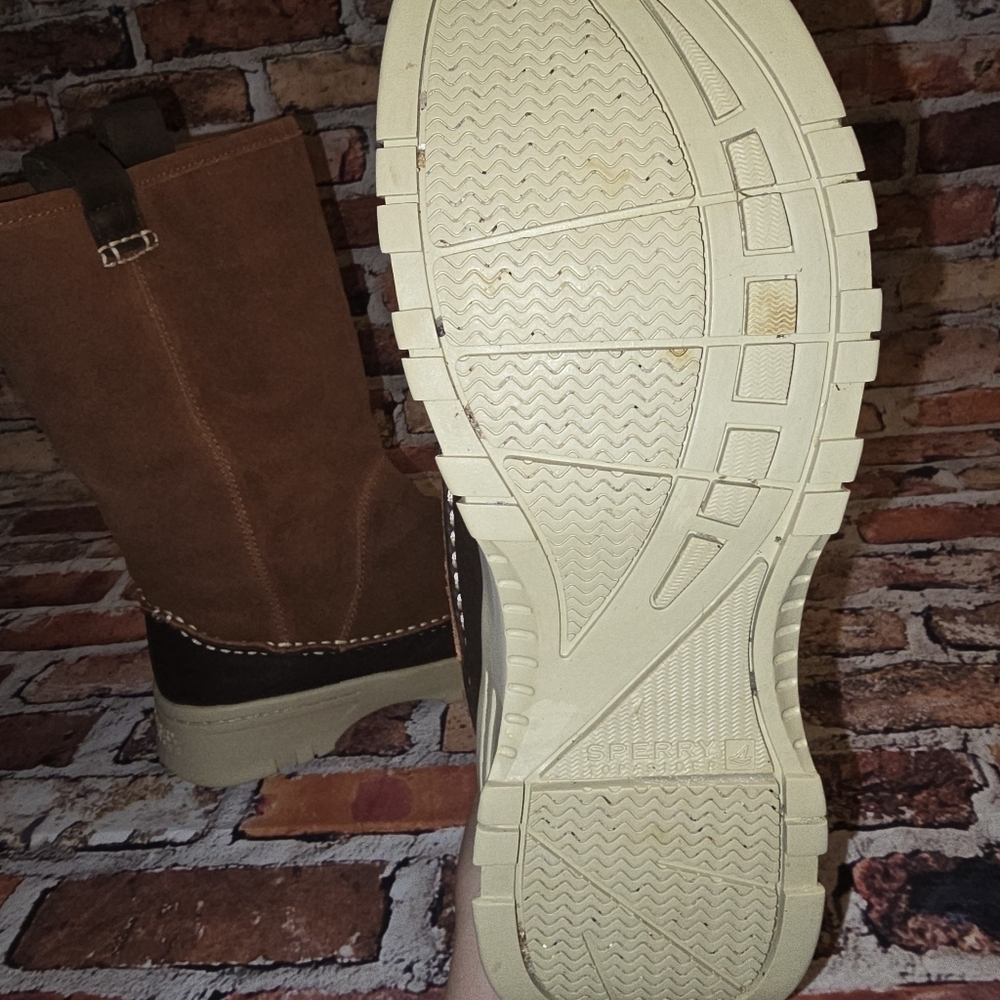 Sperry Keelan Rust Suede Pulll On  Winter Boots Size 7.5M - Picture 7 of 9